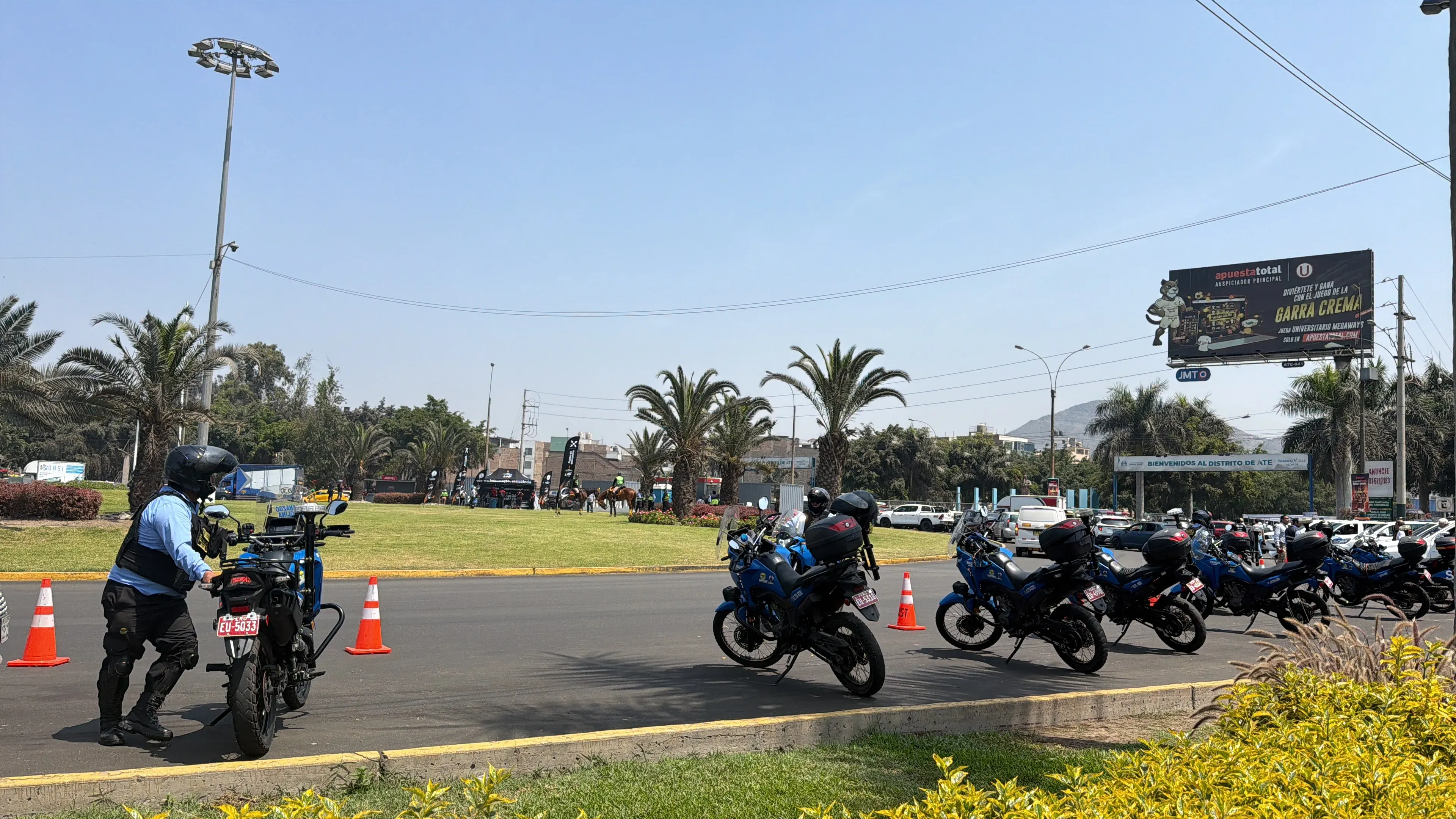 Policiamento em Lima para organizar entradas dos torcedores. Foto: Bolavip Brasil