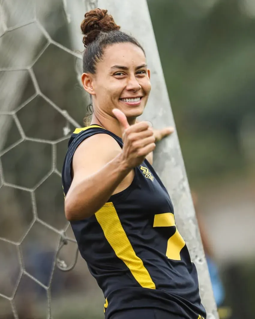 Jogadora Carol Baiana. Foto: Reinaldo Campos/Santos