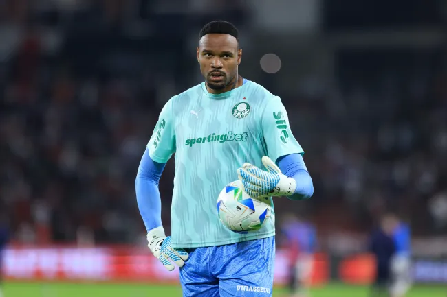 Carlos Miguel do Palmeiras treinando antes da semifinal da Copa CONMEBOL Libertadores 2025. (Photo by Franklin Jacome/Getty Images)