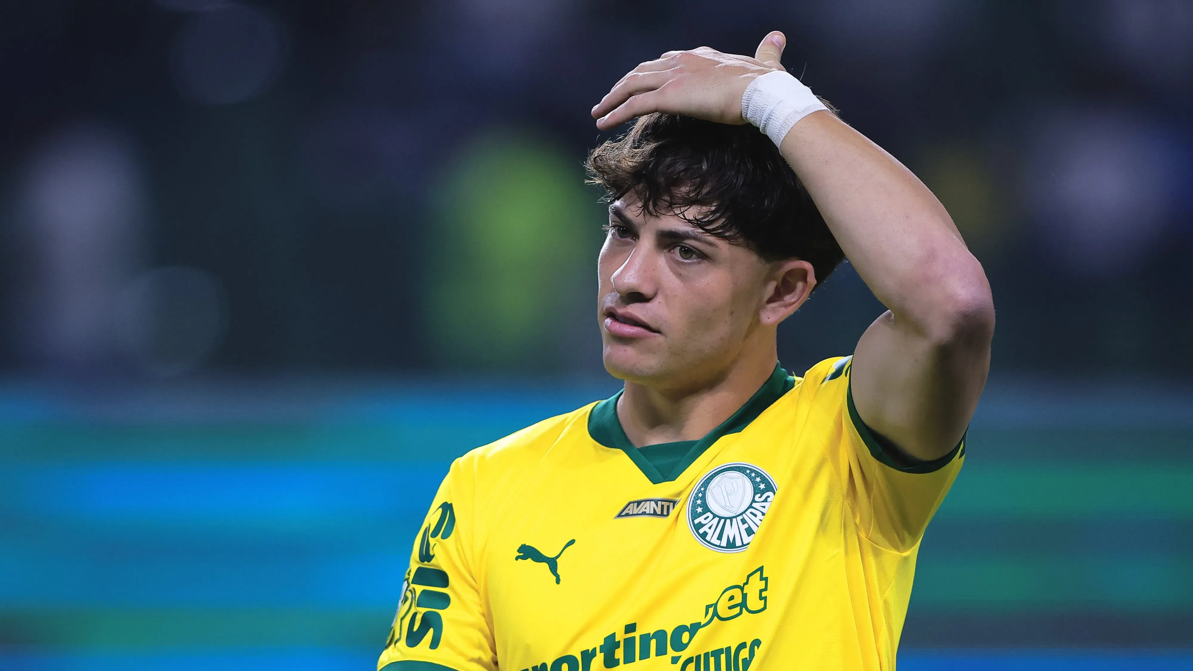 Giay em campo pelo Palmeiras. Foto: Ettore Chiereguini/AGIF