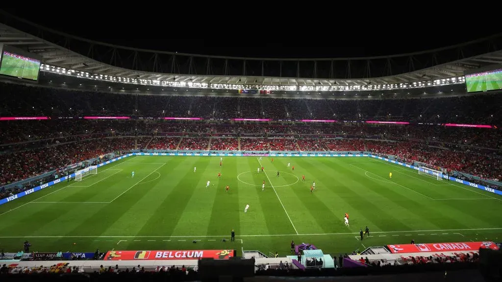 Estádio Ahmad Bin Ali, visto por dentro. Foto: Richard Heathcote/Getty Images