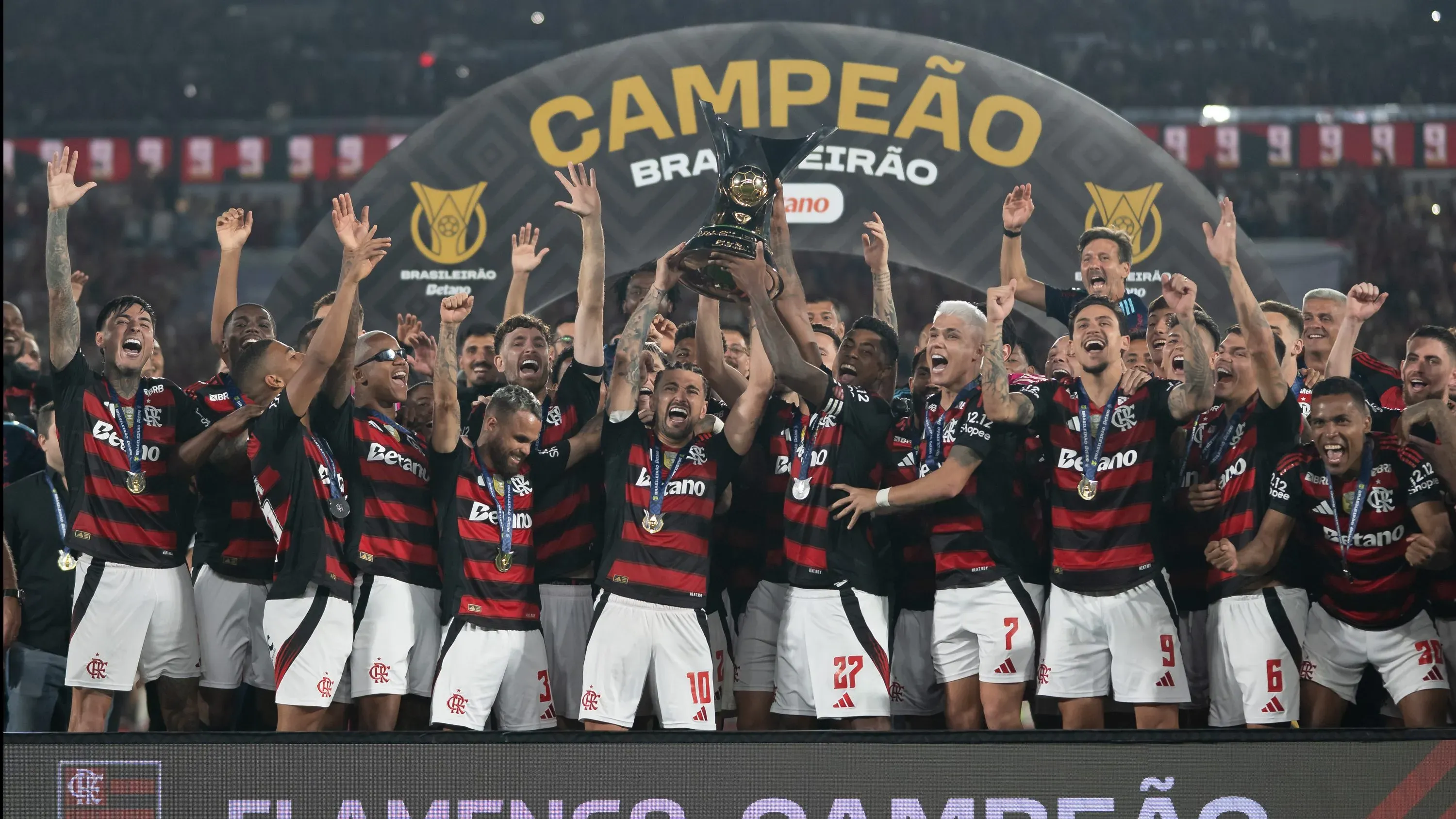 Flamengo foi campeão do Brasileirão de 2025 - Foto: Jorge Rodrigues/AGIF.