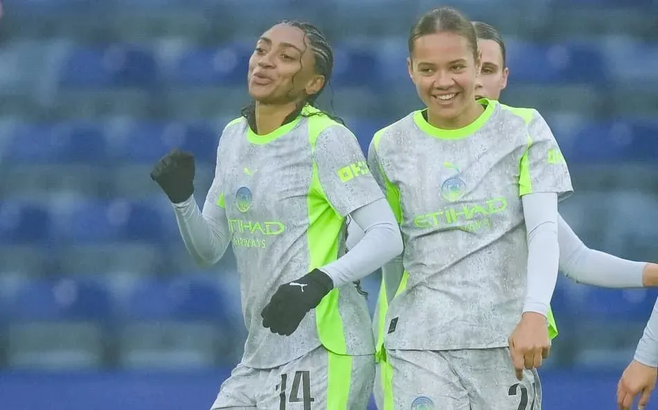 Kerolin comemorando gol no Manchester. Foto: Divulgação/Manchester City