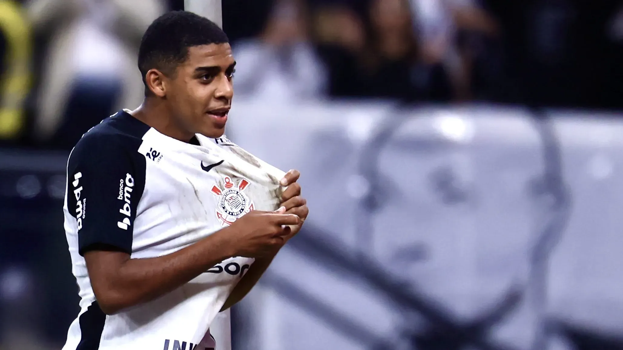 SP – SAO PAULO – 10/09/2025 – COPA DO BRASIL 2025, CORINTHIANS X ATHLETICO-PR – Gui Negao jogador do Corinthians comemora seu gol durante partida contra o Athletico-PR no estadio Arena Corinthians pelo campeonato Copa Do Brasil 2025. Foto: Marcello Zambrana/AGIF