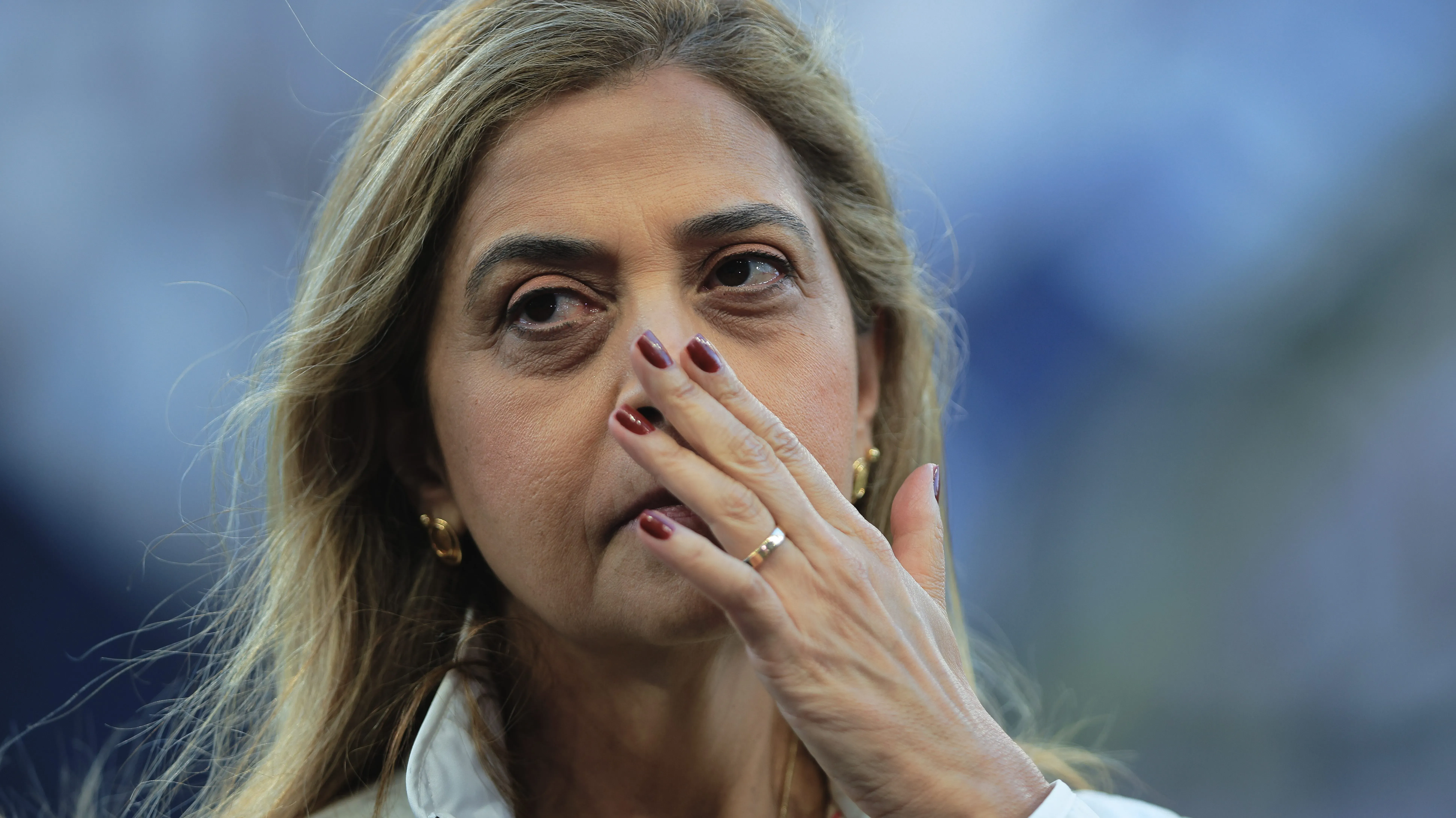 Leila Pereira, presidente do Palmeiras, em evento oficial