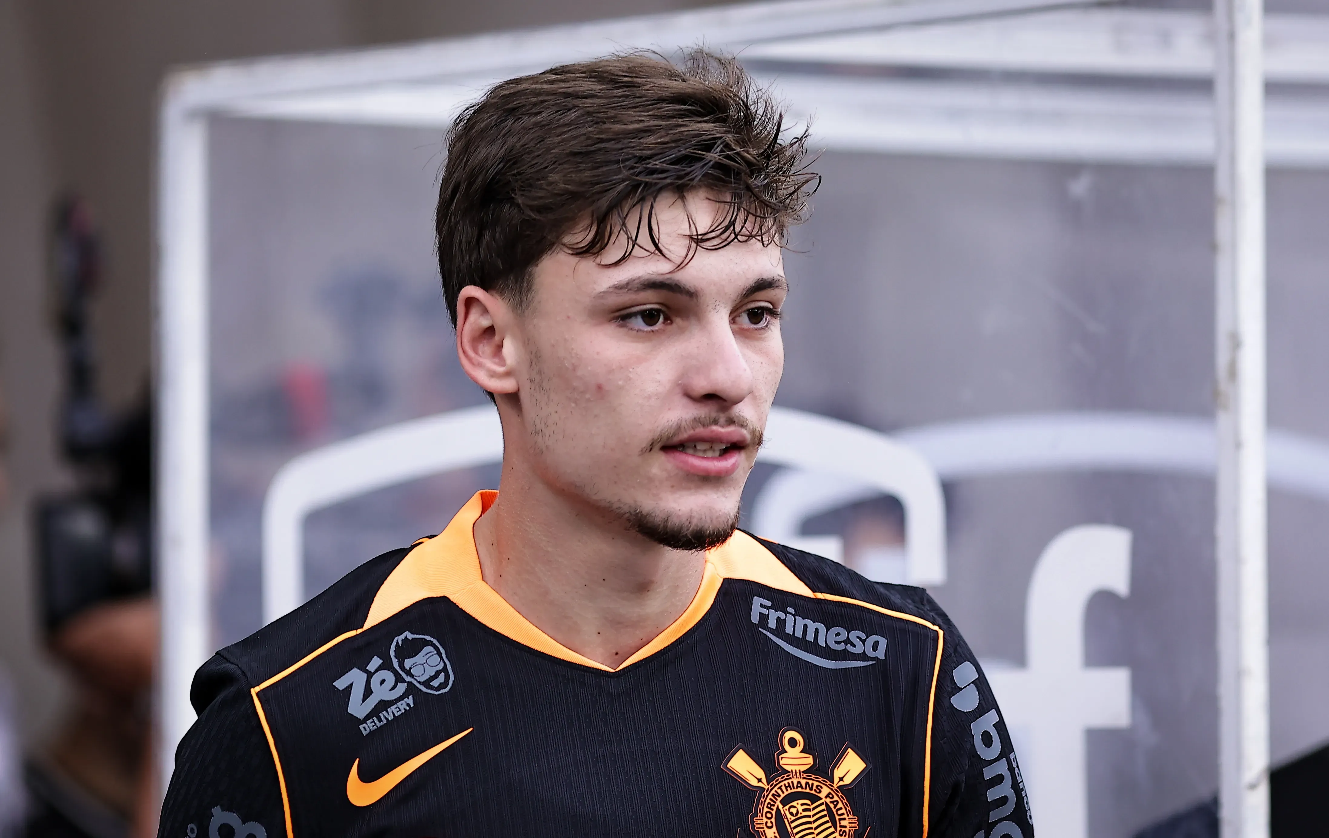 Breno Bidon jogador do Corinthians durante entrada em campo para partida contra o Ceara no estadio Arena Corinthians. Foto: Fabio Giannelli/AGIF