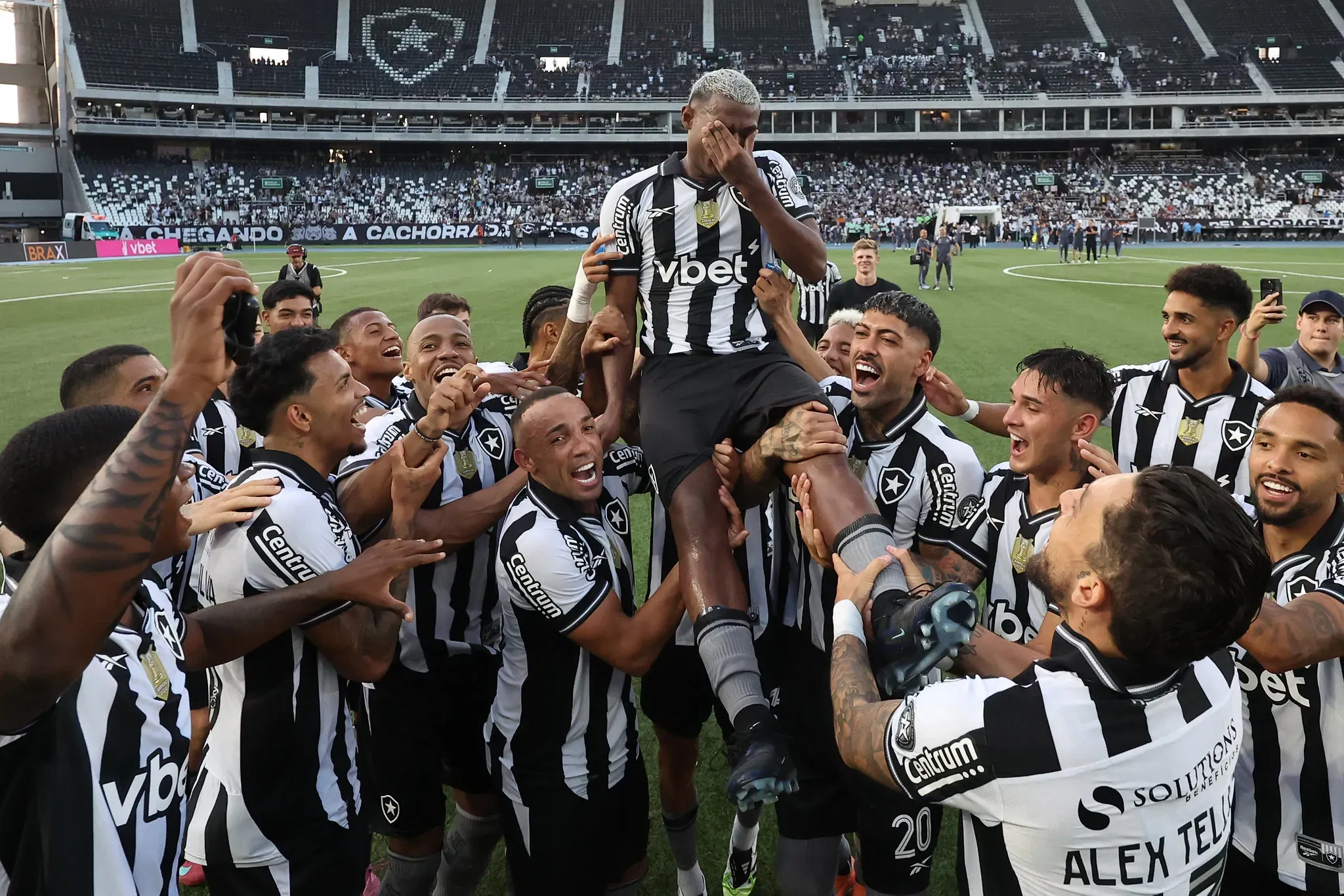 Cuiabano durante sua despedida. Foto: Vítor Silva/Botafogo