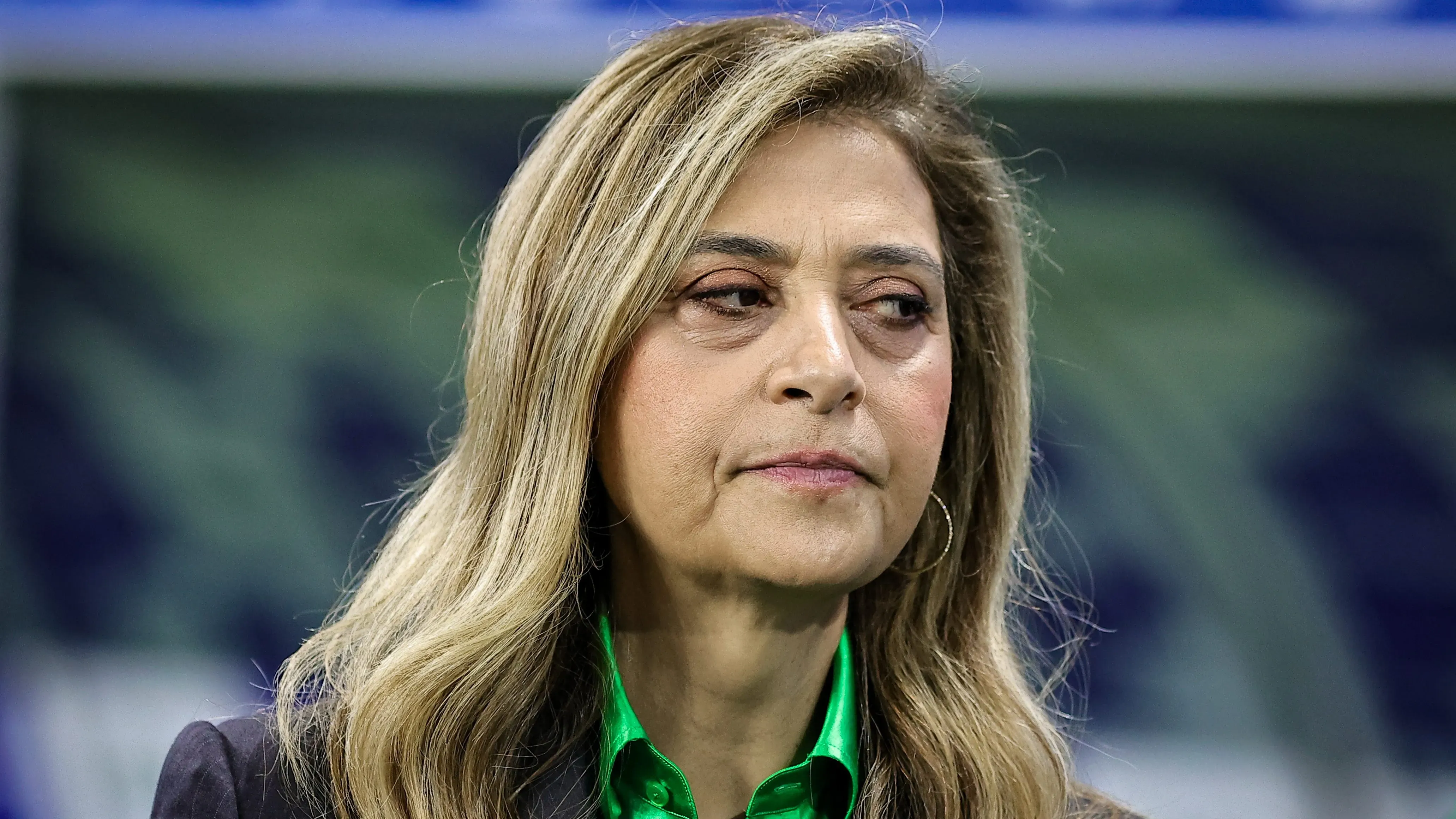 Leila Pereira em partida do Palmeiras