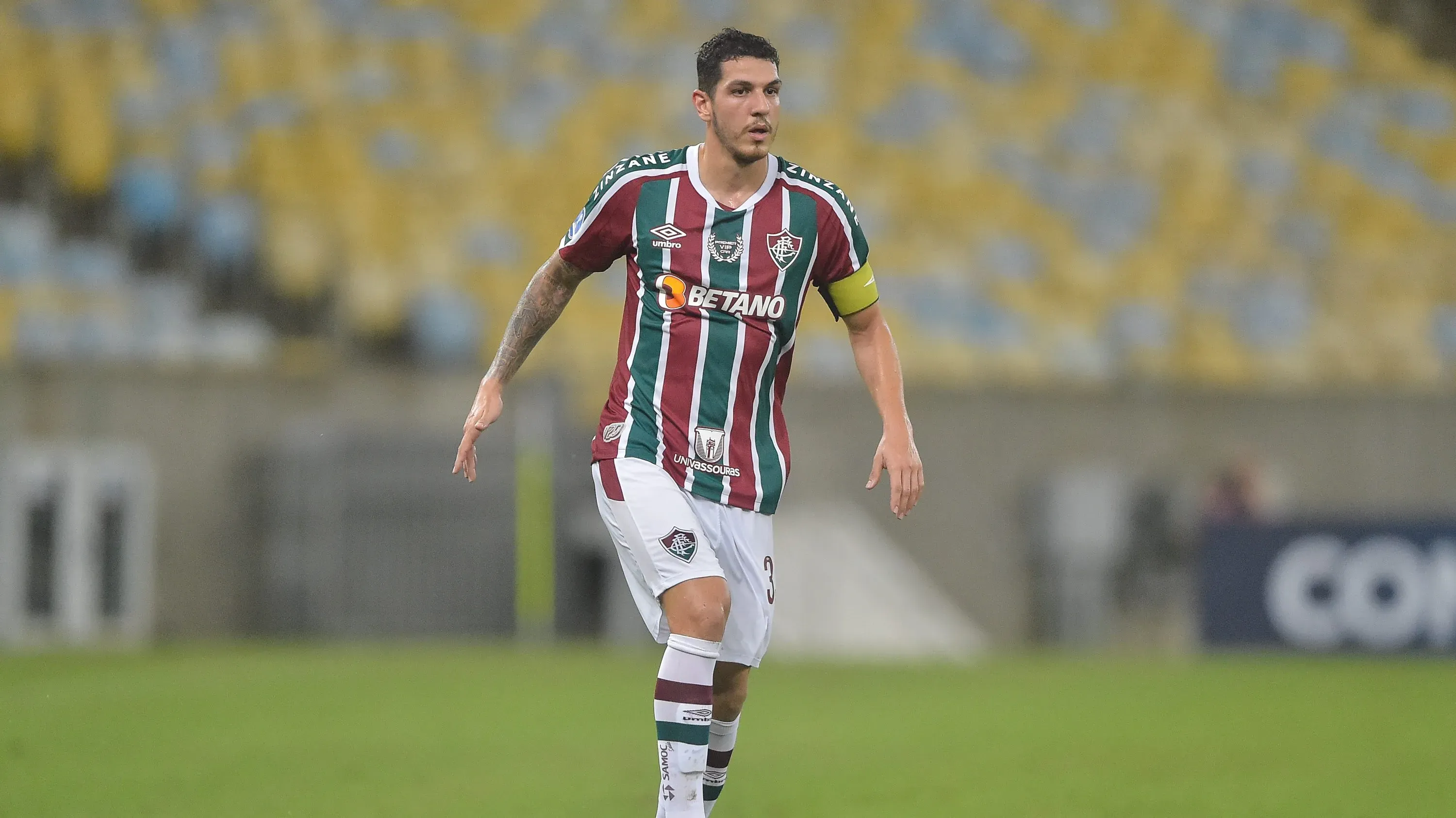 RJ – Rio de Janeiro – 04/05/2022 – COPA SUL-AMERICANA 2022, FLUMINENSE X JUNIOR BARRANQUILLA – Nino jogador do Fluminense durante partida contra o Junior Barranquilla no estadio Maracana pelo campeonato Copa Sul-Americana 2022. Foto: Thiago Ribeiro/AGIF