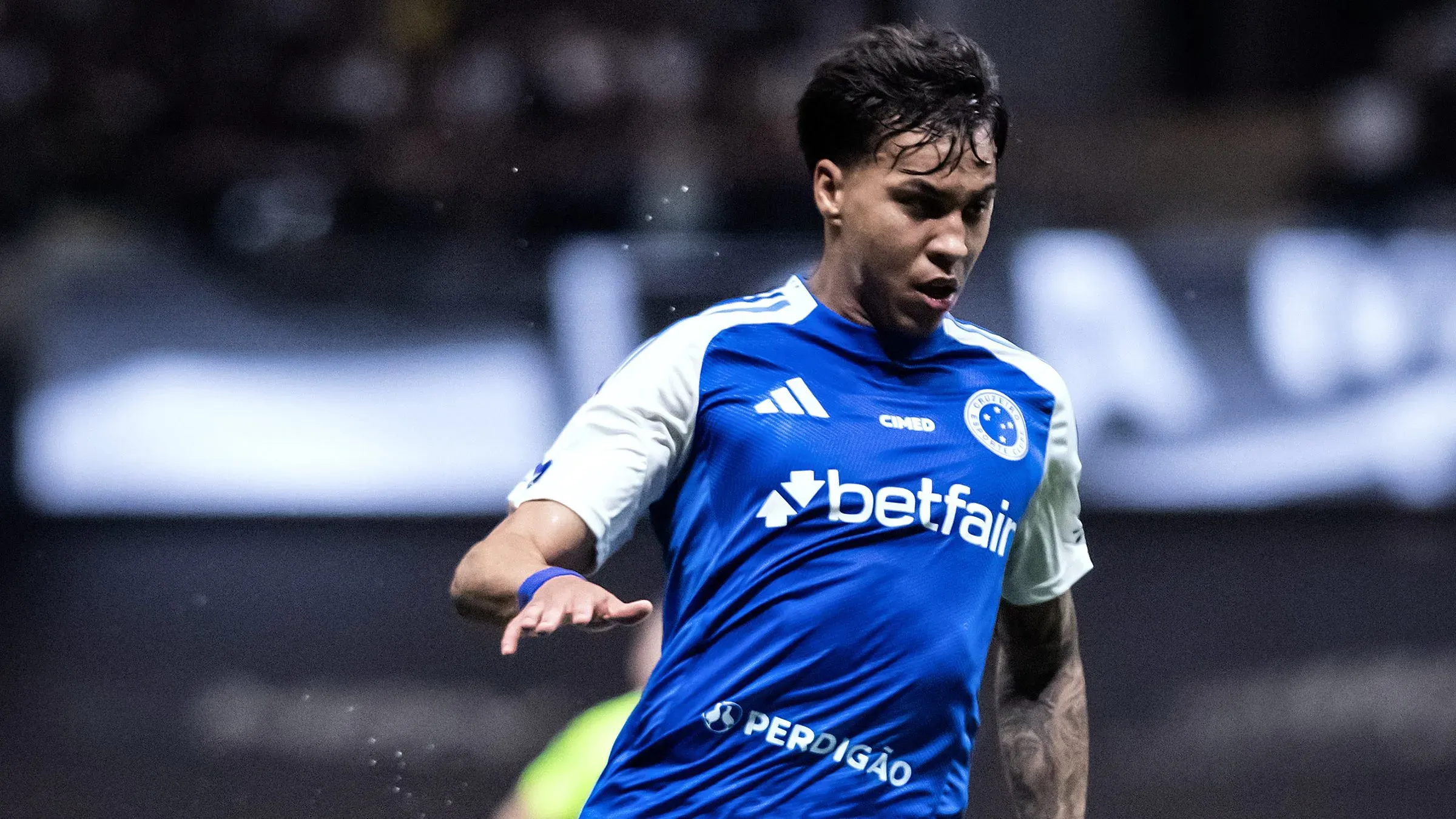 Kaio Jorge durante Atlético-MG x Cruzeiro, na Arena MRV.
Foto: Gustavo Aleixo/Cruzeiro