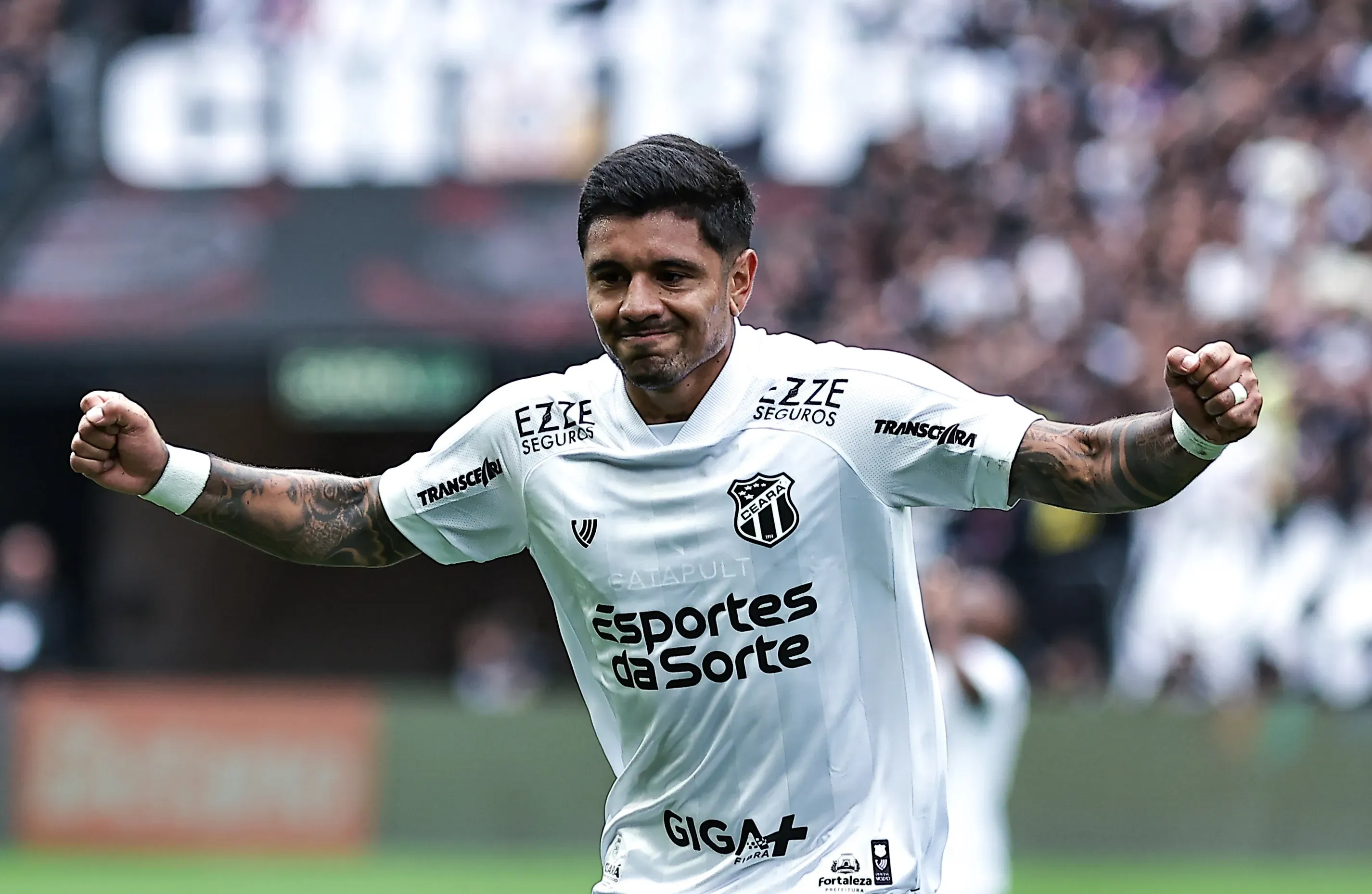 Galeano comemora gol diante do Corinthians. Foto: Fabio Giannelli/AGIF