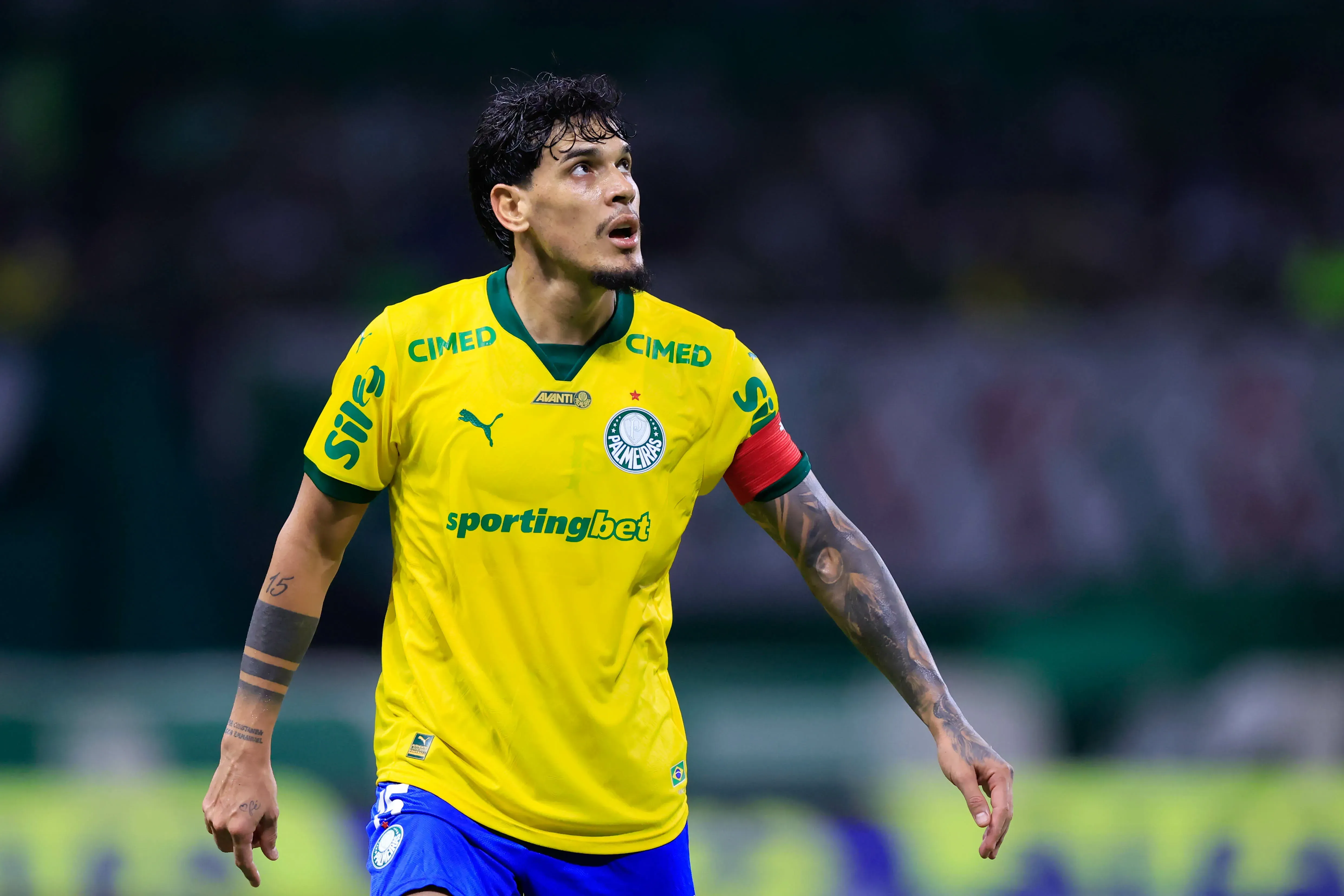 Gustavo Gomez jogador do Palmeiras durante partida contra o Fluminense no estadio Arena Allianz Parque pelo campeonato Brasileiro A 2025. Foto: Marcello Zambrana/AGIF