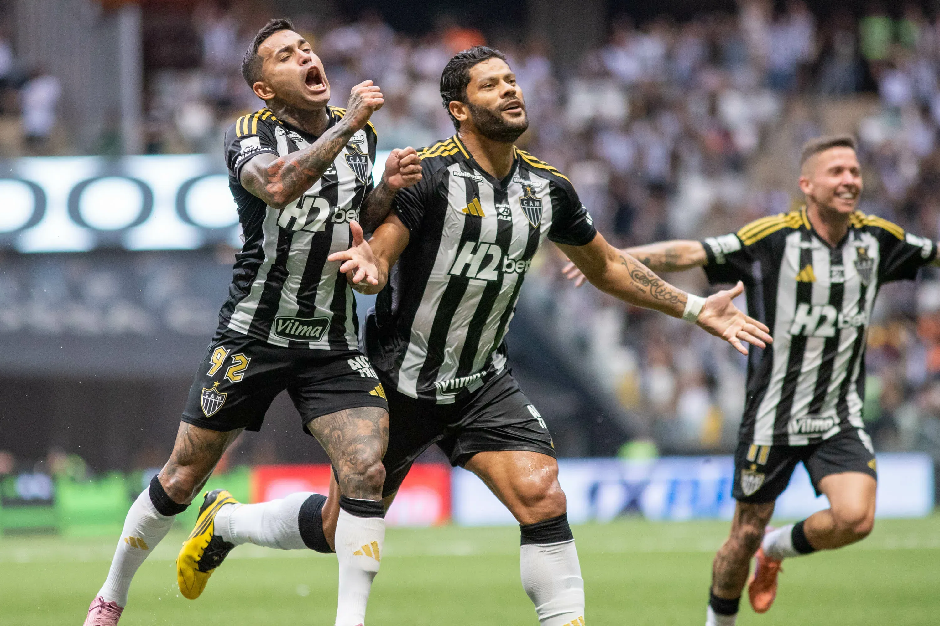 Apesar do baixo desempenho ofensivo, Galo terminou a temporada goleando o Vasco, por 5 a 0, pelo Brasileirão. Foto: Fernando Moreno/AGIF