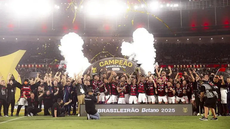 Flamengo campeão do Brasileirão 2025. Foto:Adriann Fontes/Flamengo
