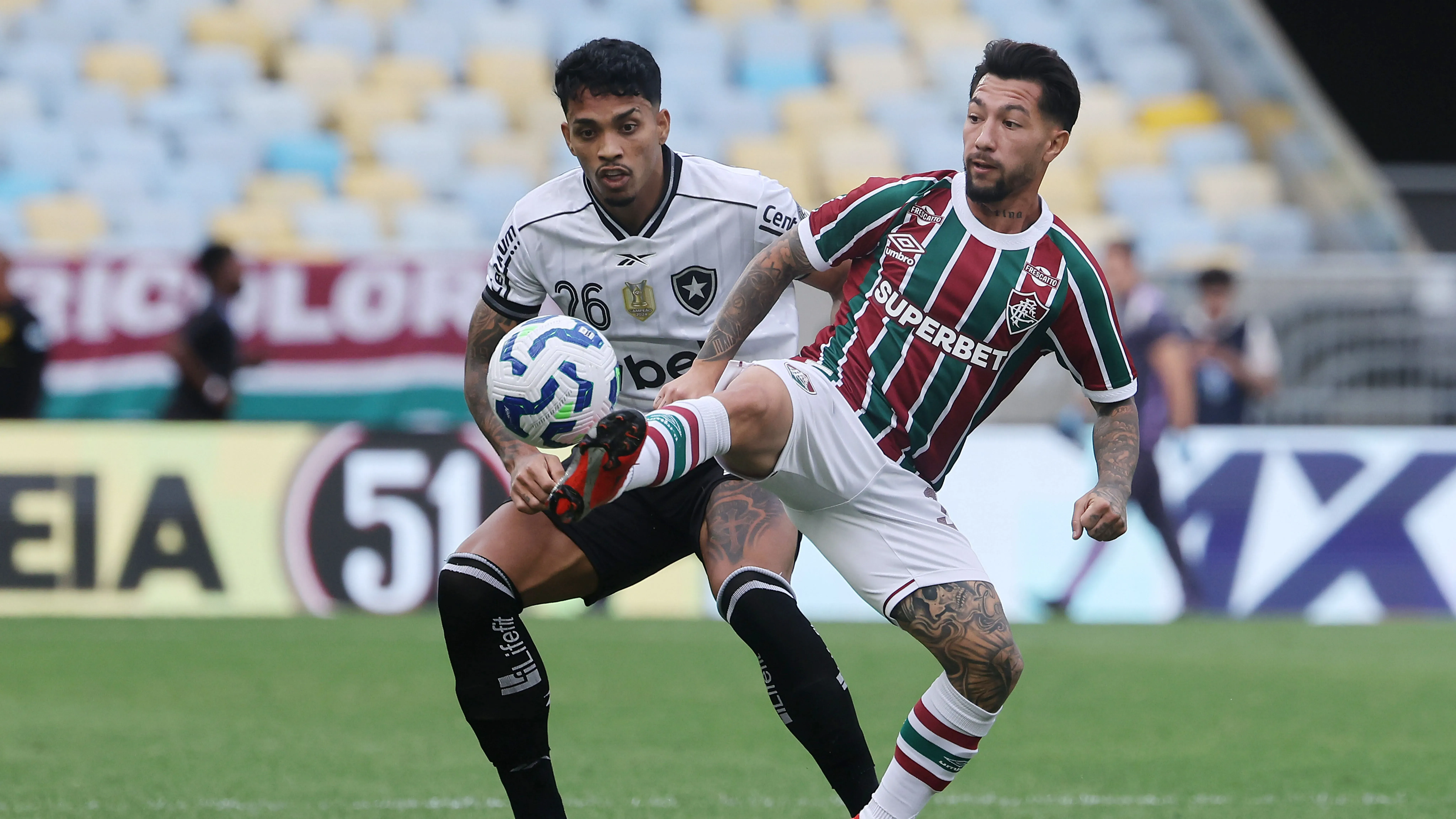 Gabriel Bahia em partida contra o Fluminense. (Photo by Wagner Meier/Getty Images)