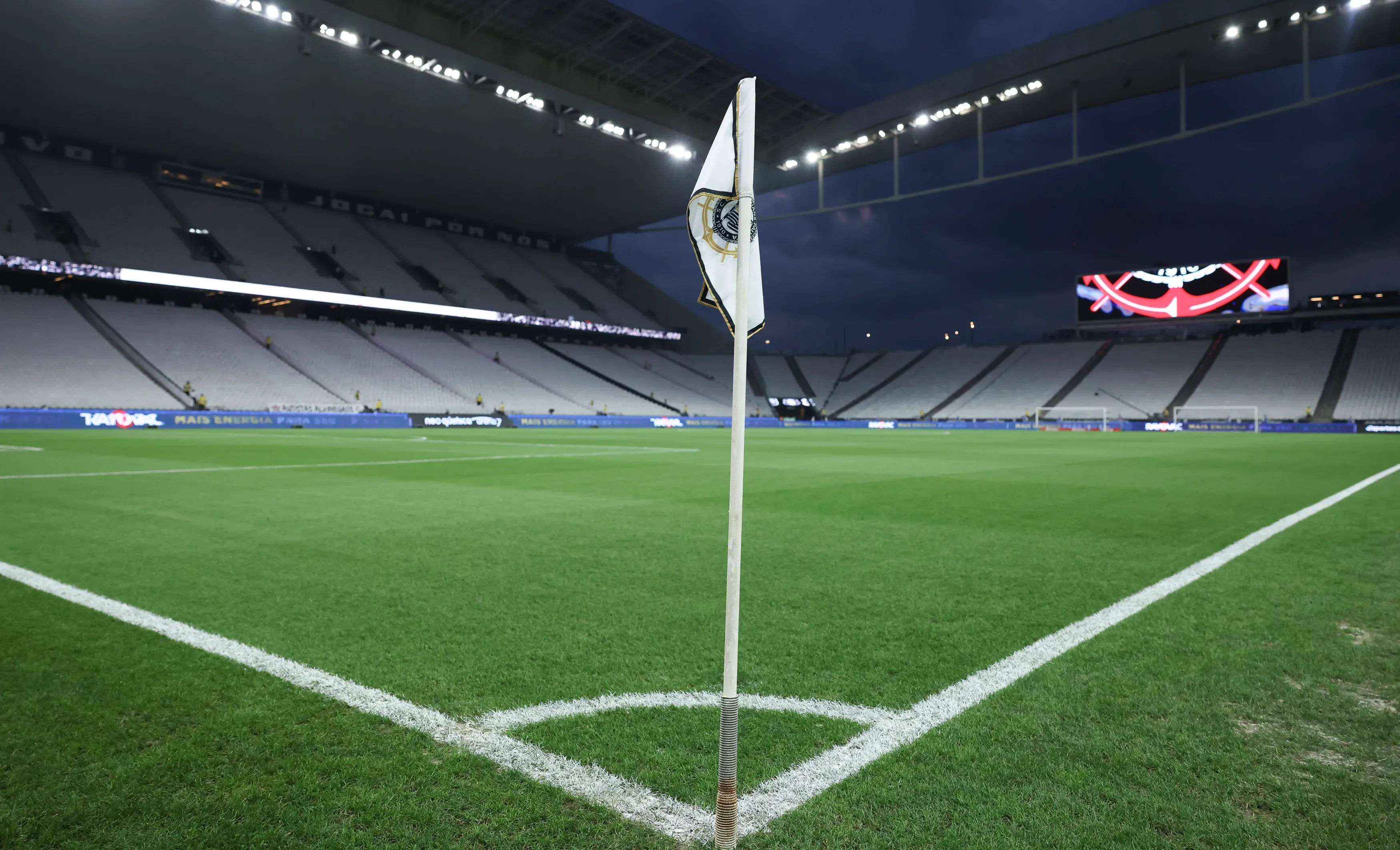Gramado da Neo Química Arena, estádio do Corinthians. Foto: Alexandre Schneider/Getty Images
