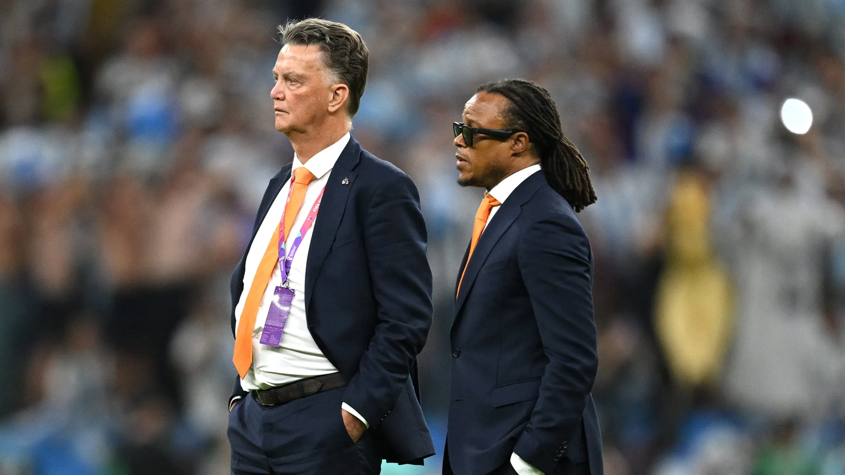 Davids foi auxiliar de Van Gaal na Copa de 2022. (Photo by Matthias Hangst/Getty Images)