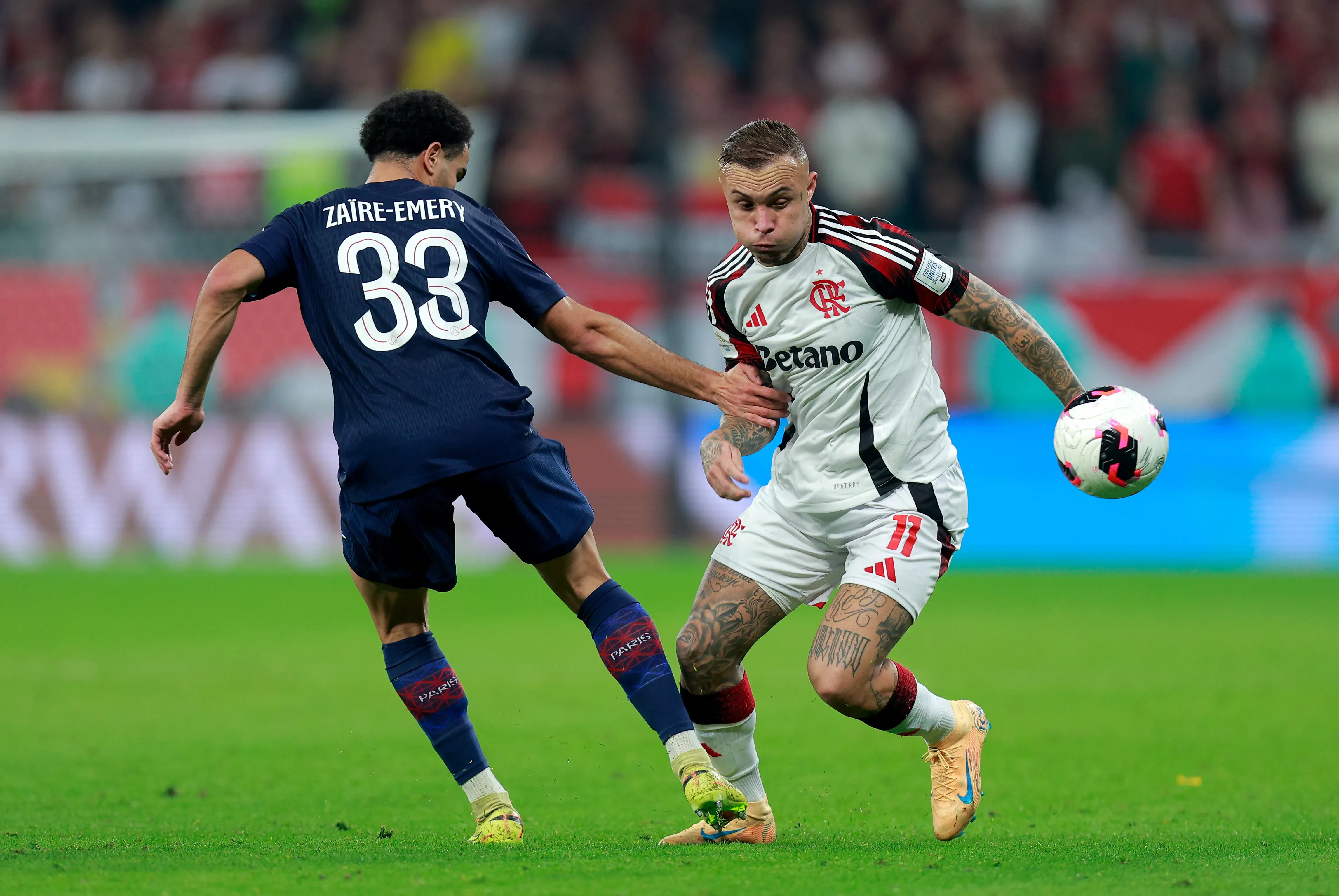 Zaire Emery falou sobre a intensidade do Flamengo contra o PSG. Foto: Getty Images/Getty Images.