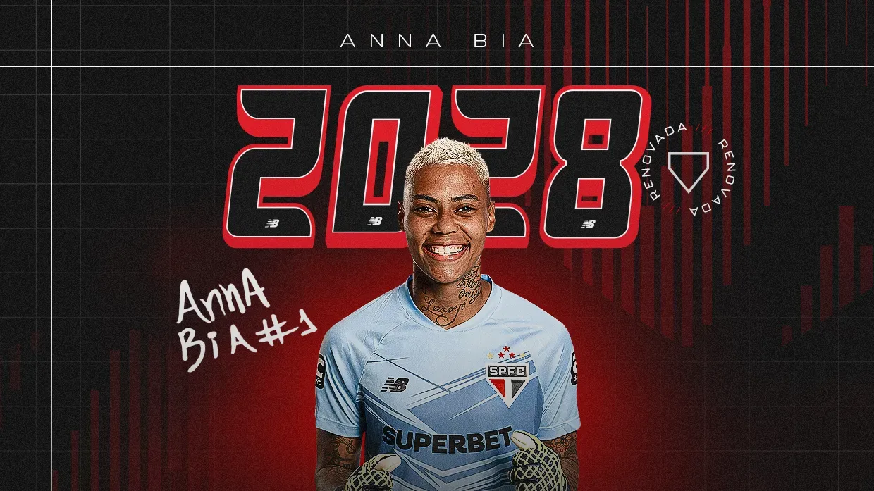 Anna Bia, goleira do São Paulo, renovou contrato com o clube