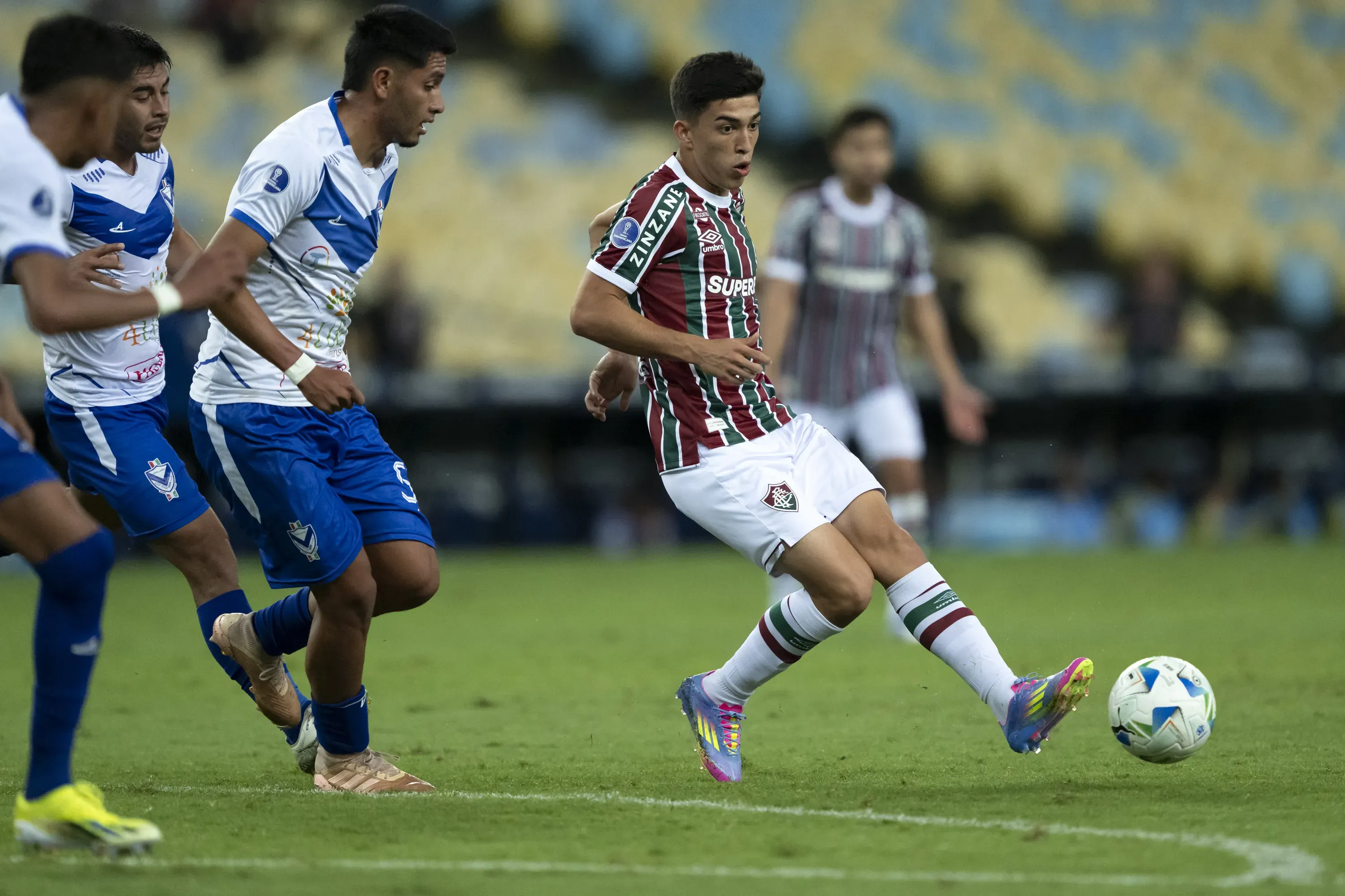 Lezcano jogador do Fluminense durante partida contra o San Jose. Foto: Jorge Rodrigues/AGIF