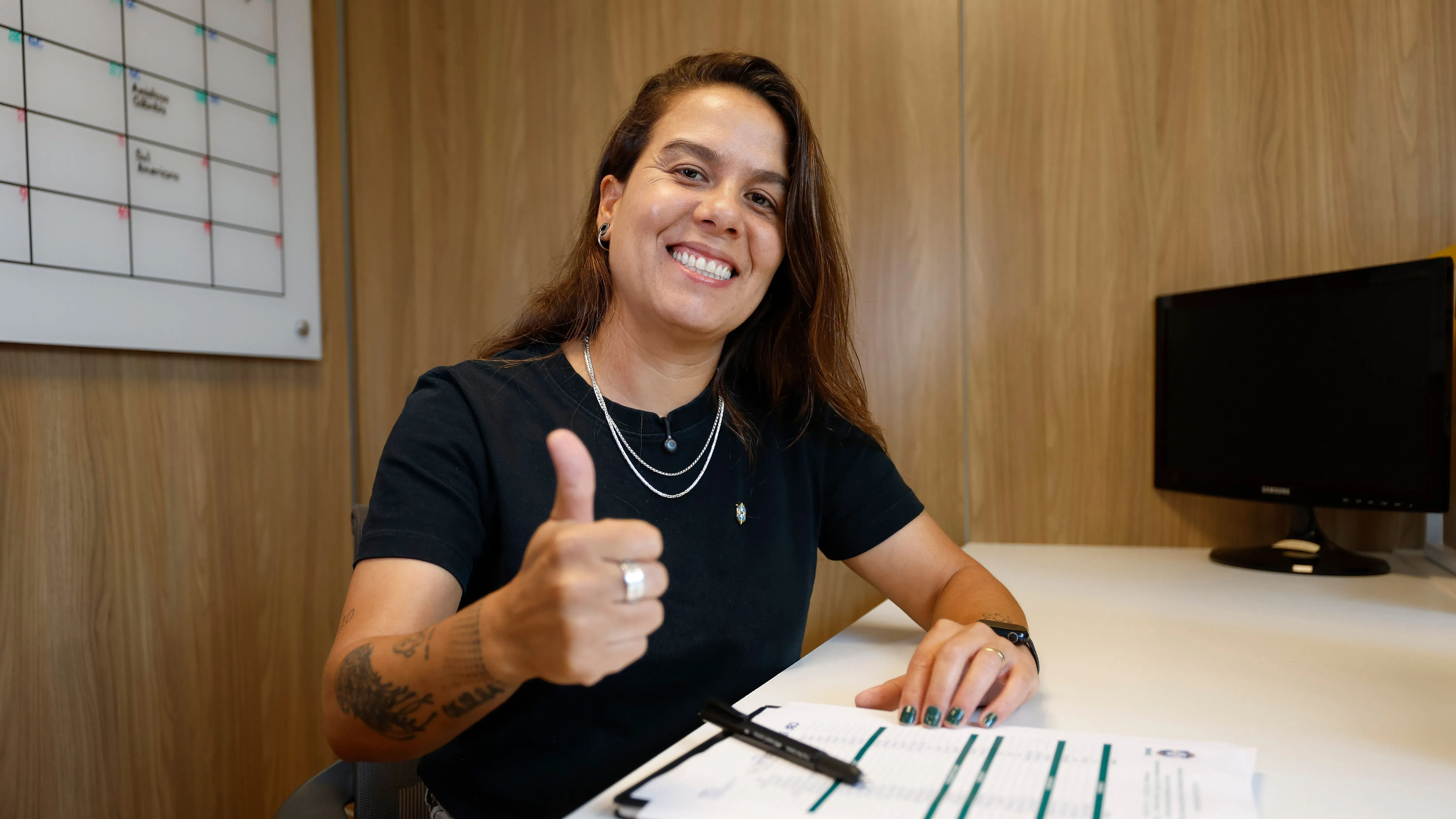 Treinadora Camilla Orlando da Seleção Brasileira Feminina Sub-20
