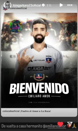 Emiliano Amor regresa a Colo Colo