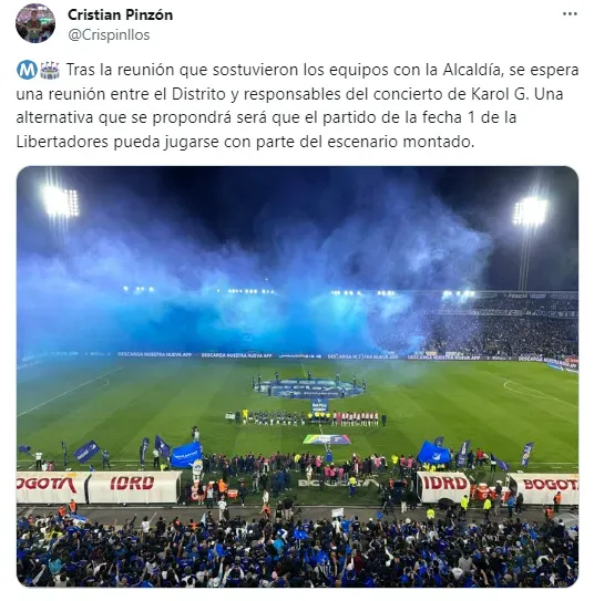 Buenas noticias para Millonarios: podría jugar la Libertadores en El ...