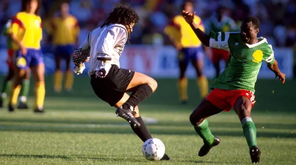 Higuita en Colombia vs. Camerún del Mundial de 1990. (Foto: Imago)