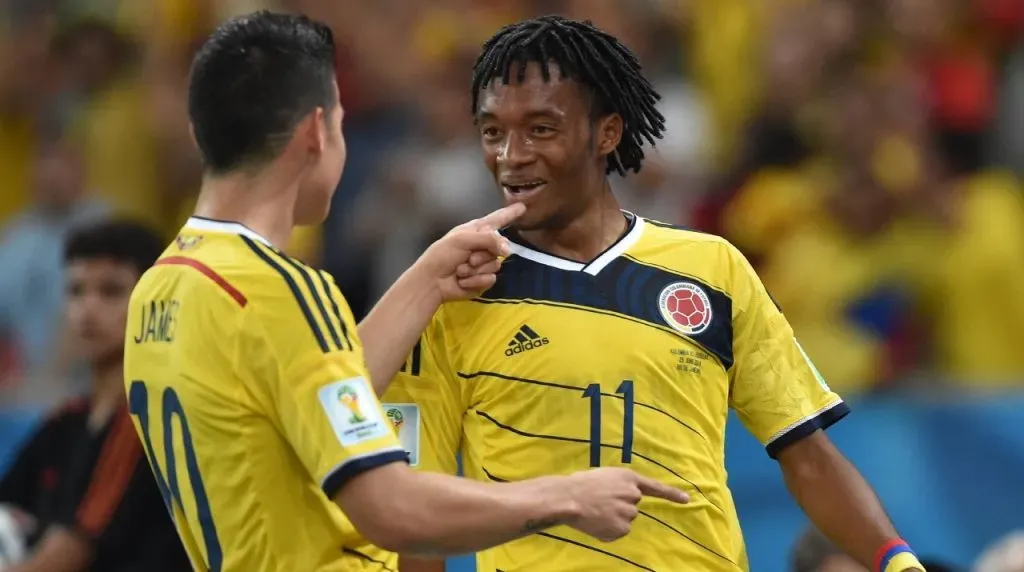 Cuadrado (der.) ha jugado dos mundiales con Colombia. (Foto: Imago)