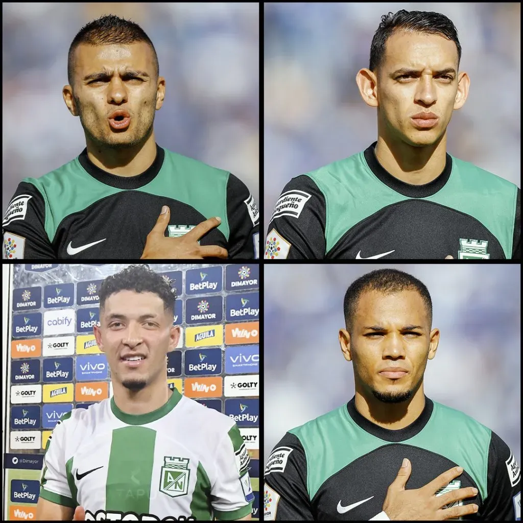 Jhon Duque, Neyder Moreno, Andrés Salazar y Robert Mejía. / VizzorImage.