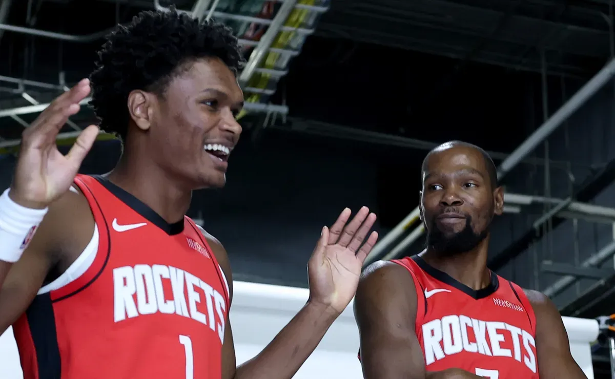 Amen Thompson's surprising two-word reaction to Kevin Durant's contract  extension with the Houston Rockets - Bolavip US