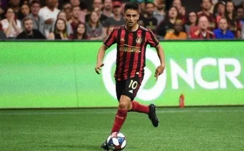 Pity Martínez during an Atlanta United game.