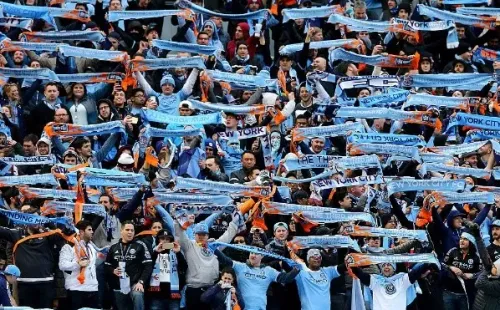 The Third Rail, NYFC’s official supporter group. (Photo: Getty)