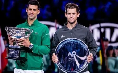 Novak Djokovic and Dominic Thiem, two of the best tennis players today.