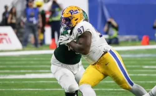 Twyman changed his number from 55 to 97 in honor of former Pittsburgh legend Aaron Donald (Getty)