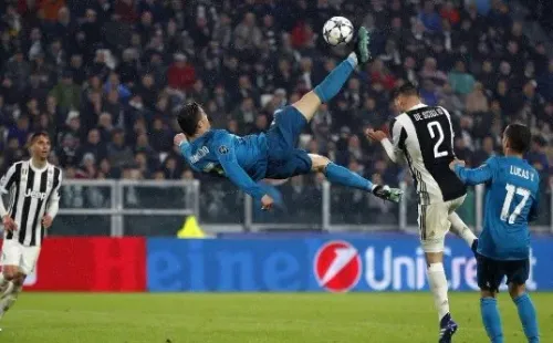 Cristiano’s incredible bicycle kick goal against Juventus.
