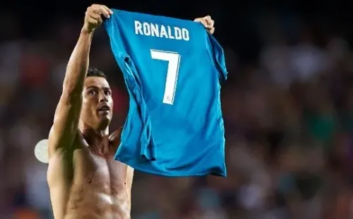 Cristiano’s celebrationafter scoring against Barcelona.