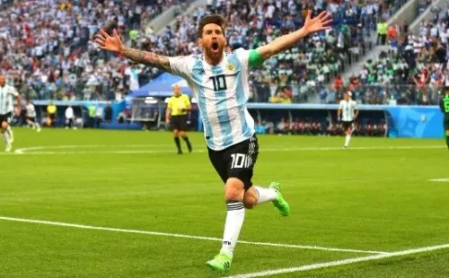 Messi’s goal helped Argentina reach the knockout states (Getty).