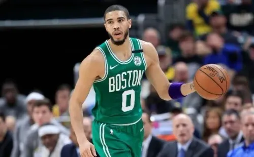 Tatum was shooting 39% from deep this season. (Getty)