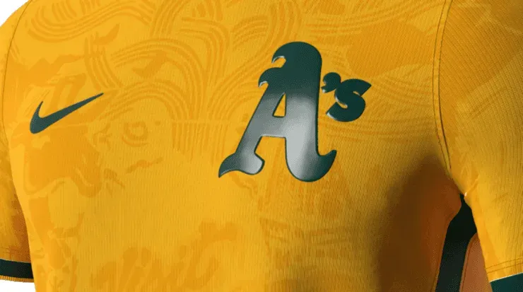 Oakland Athletics street art pattern chest