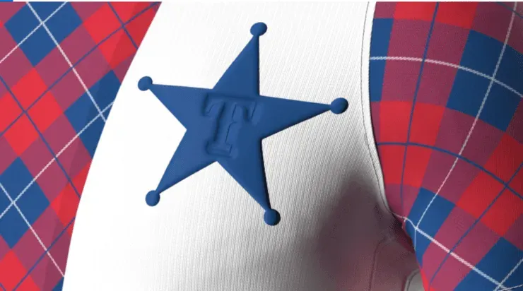 Texas Rangers Lone Star logo MLB Jersey