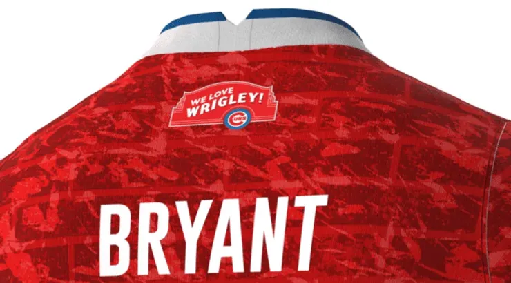 Wrigley Field flags on MLB soccer jersey