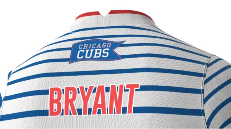 Chicago Cubs MLB soccer jersey from the back
