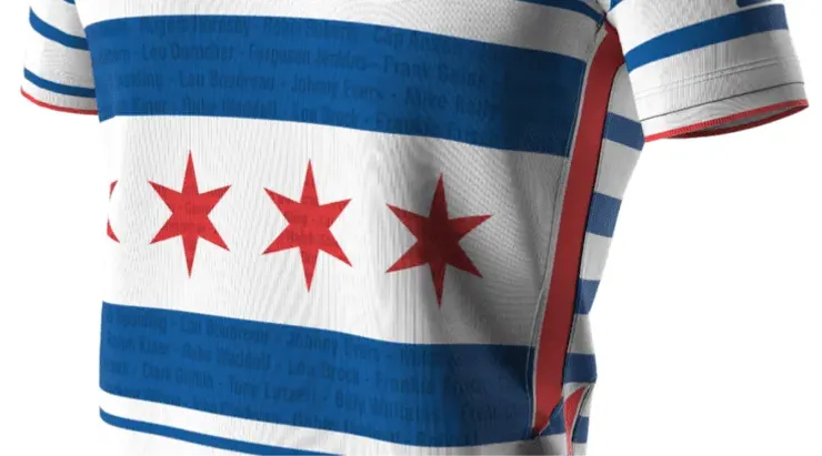 Chicago Cubs flag Hall of Famers