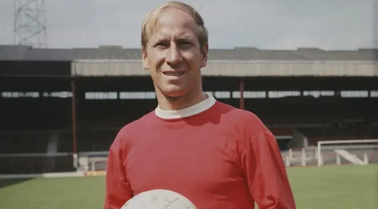 Sir Bobby Charlton pictured at Old Trafford stadium in Manchester in July 1968. (Getty)