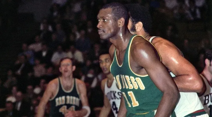 Elvin Hayes of the San Diego Rockets looks on during the game against the Milwaukee Bucks. (Getty)
