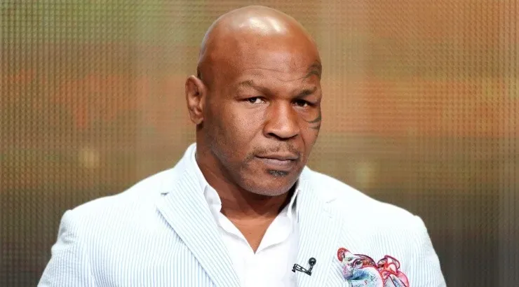 Mike Tyson speaks onstage during the Mike Tyson Undisputed Truths panel discussion. (Getty)
