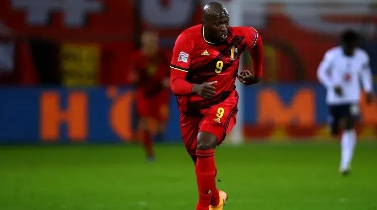 Romelu Lukaku playing for Belgium (Getty)