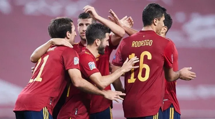 Players of Spain. (Getty)