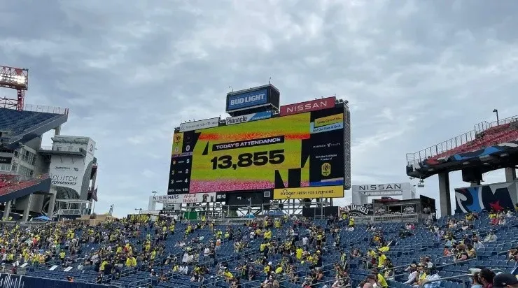 Nashville SC attendance for game against Inter Miami (Bolavip)